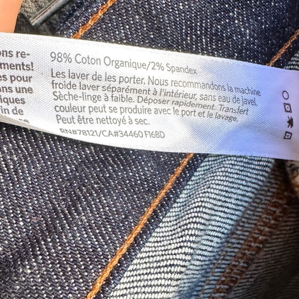 Eileen Fisher Womens Organic Cotton Boot Cut Jeans Dark Wash Size 6 - Picture 4 of 5